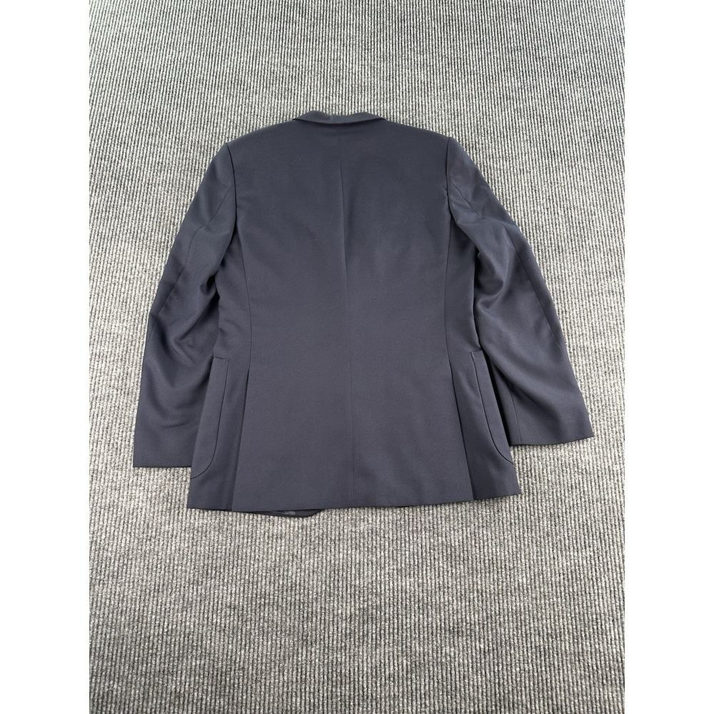 Vintage Yves Saint Laurent Wool Blazer 42r Navy B… - image 7